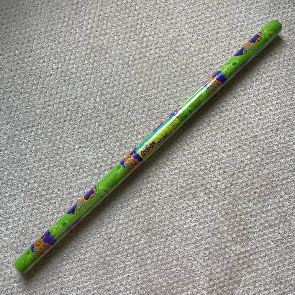NEW Vintage 2001 Y2K Scooby Doo Lover Cartoon Gift Wrap 15 SQ Birthday Christmas
